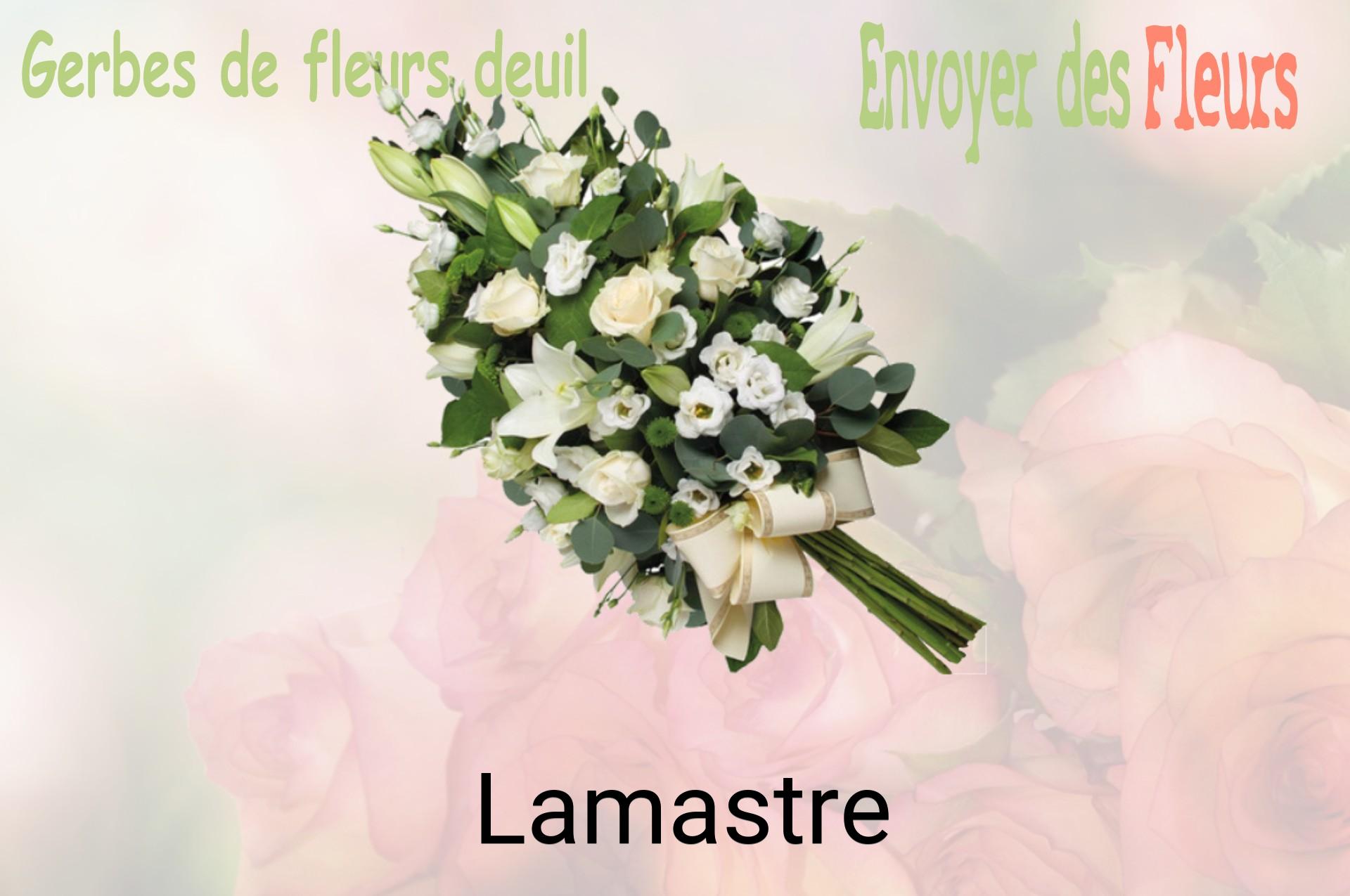 Gerbe de fleurs de deuil livrée à Lamastre